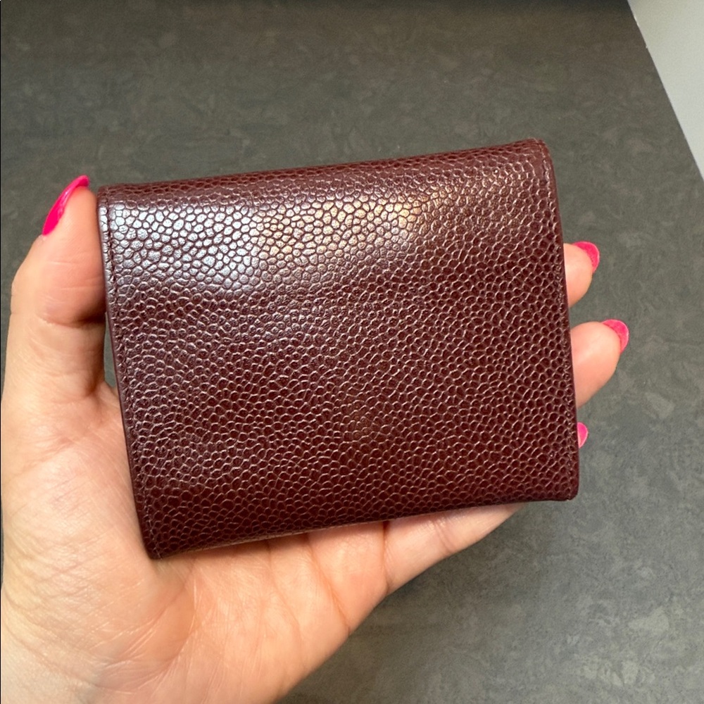 Chanel Chocolate Brown CC Caviar Skin Leather Card Holder - Picture 3 of 13